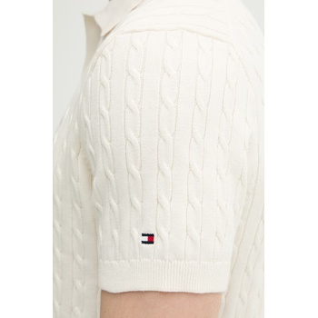 Tommy Hilfiger тениска тип пулове с яка мъжка от памук (MW0MW42788)
