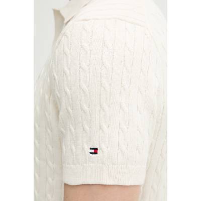 Tommy Hilfiger тениска тип пулове с яка мъжка от памук (MW0MW42788)