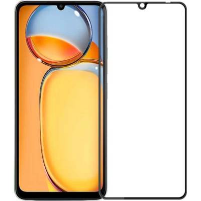 Извит 3D удароустойчив стъклен протектор покриващ целия екран за Xiaomi Redmi 13C - с черна рамка