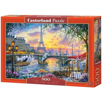 Castorland Tea Time in Paris Пъзел 500 броя Град (292973) (292973)