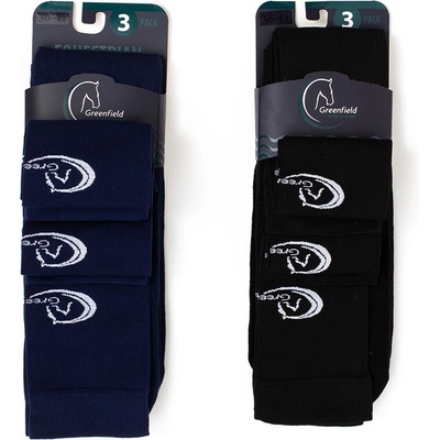 Greenfield Selection Jazdecké podkolienky Greenfield unisex 3ks Čierna