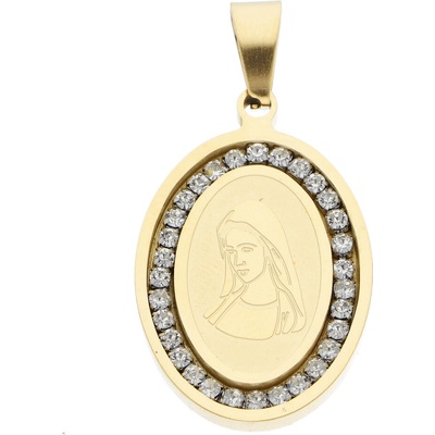 Bruno Prívesok Madonka s kamienkami Gold S2792