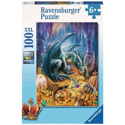 Ravensburger Пъзел Ravensburger от 100 XXL части - Съкровището на дракона (12940)