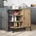 vidaXL Кухненска количка Дъб 87.5 x 39 x 84.5 см Инженерна дървесина (871664)