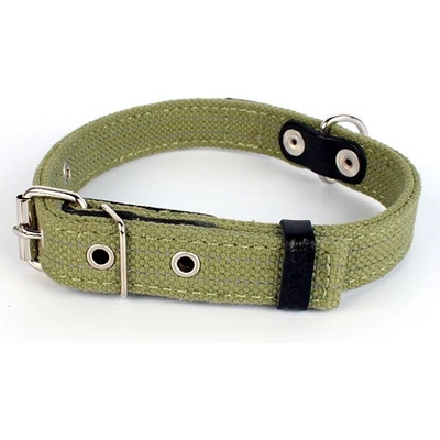 COLLAR Памучен рефлектиращ нашийник - 31 - 41см, 20мм - зелен