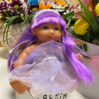 Magic Baby - Кукла Фея - Дъщеря на морето с лилава коса и с избор на изражение (MB135M)