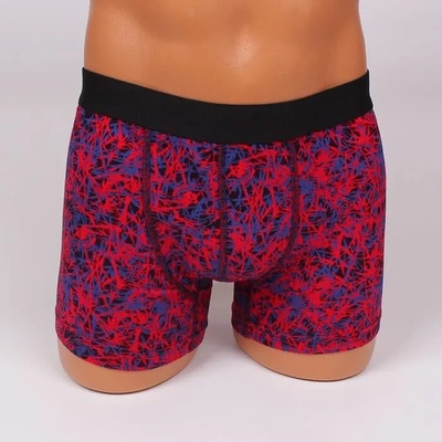 Ефектен мъжки боксер в синьо и червено