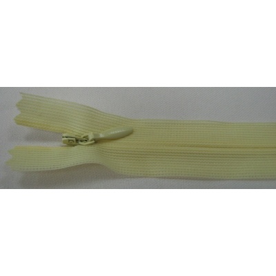 Zips krytý nedeliteľný 20cm bledo žltá