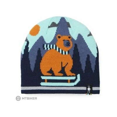 Smartwool Smartwool Kids' Reversible Art Beanie Everyday čepice, Pacific Blue