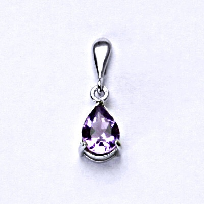 Čištín Stříbrný přívěsek přírodní ametyst P 1361