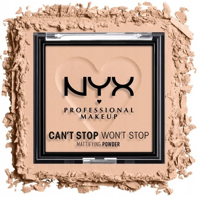 NYX Professional Makeup Can't Stop Won't Stop Mattifying Powder zmatňujúci púder 03 Light Medium 6 g