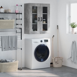 vidaXL Стенен шкаф бетонно сив 69, 5x34x90 см (828480)