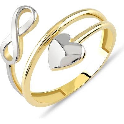 Lillian Vassago Originální prsten kombinované zlato LLV85 GR067