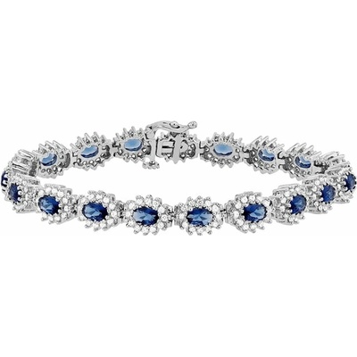 Eppi Luxusný náramok s lab-grown zafírmi a diamantmi Maryamu BR47713