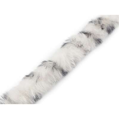 Všívací oděvní / dekorační kožešina kulatá zvířecí vzor šíře 4 cm Varianta: 1 Off White, Balení: 1 m 60985/157902/282872