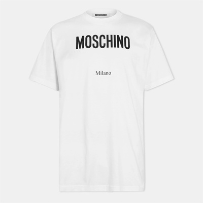 Moschino Тениска MOSCHINO Men's Milano T-Shirt - White
