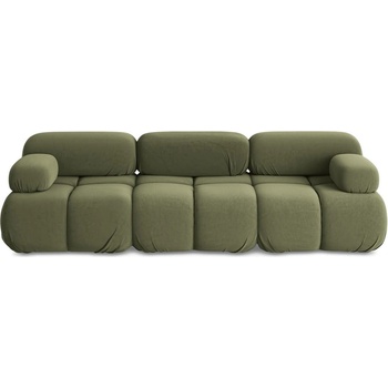 makamii Светлозелен кадифен модулен диван 285 cm Lokua - Makamii (LOKUA_3S_1_P1_C4)