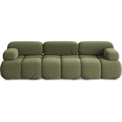 makamii Светлозелен кадифен модулен диван 285 cm Lokua - Makamii (LOKUA_3S_1_P1_C4)