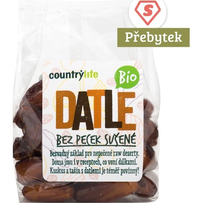 Country Life Bio Datle bez pecek 250 g