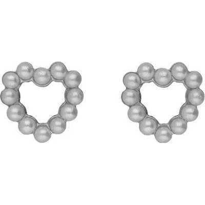 Victoria Cruz Strieborné náušnice Srdiečka s perličkami Sera A5574-00HT