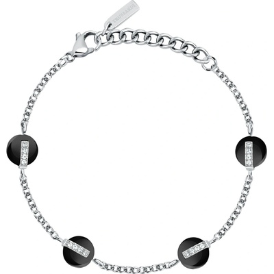 Trussardi Dámsky oceľový náramok s kryštálmi T-Round TJAYF09