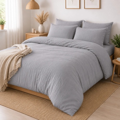 Takoy Mušelínový povlak na polštář 50x70 cm šedý-HT-00729 | 50x70 cm povlak na polštář