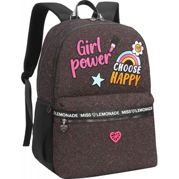 Miss Lemonade Ученическа раница Miss Lemonade - Girl Power, Блясък (DKT64633)