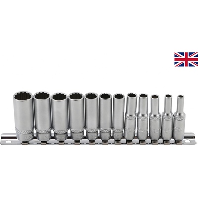 BGS technic Nástrčné hlavice 1/4", palcové 5/32" - 9/16", 12hranné, prodloužené, sada 12 ks - BGS 2757