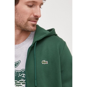 Lacoste Суичър Lacoste в зелено с качулка с изчистен дизайн (SH9626)