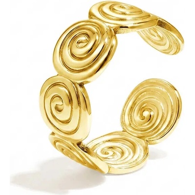 Elanis Jewel Pozlacený prsten Helena z chirurgické oceli EJ00838
