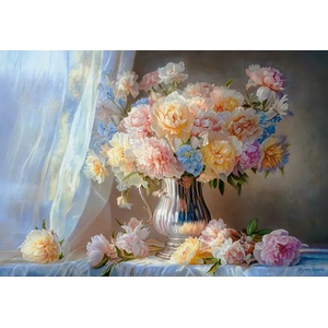 Castorland - Puzzle Pastel Peonies - 1 500 piese
