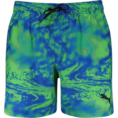 PUMA Бански гащета Puma Men's Printed Woven Swim Shorts - Blue / Green