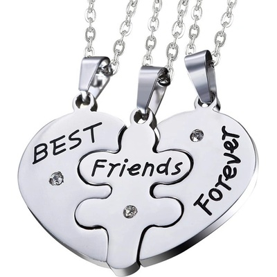 Prosperk Ocelový přívěsek pro tři kamarády best friends S2910