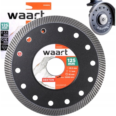 Diamantový kotouč Waart 125 mm pro řezání keramiky a kamene, otvor 22,2 mm