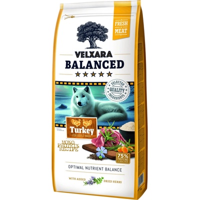 Velxara Balanced FM Dog Adult Monoprotein Turkey & Rice 0,75 kg