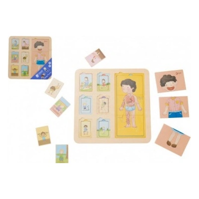 Teddies Puzzle deskové lidské tělo/sport ve fólii 30x30cm 00512105-XG