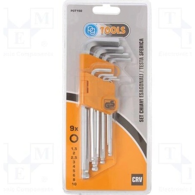 PG Tools Klíč-sada imbus kulovitá 9ks PGT150