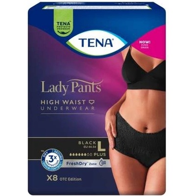 TENA Lady pants plus čierna L 8 ks