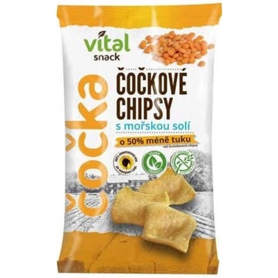 Vital Snack Chipsy čočkové s mořskou solí 65 g