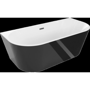 Mexen Oval самостоятелна вана за монтаж до стена 180 x 80 см, бяла/черна, (52671808075-66)