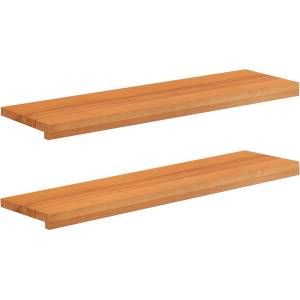 vidaXL Парапети за прозорци 2 бр. Светло кафяво 100 x 30 x 2 cm (42048194)