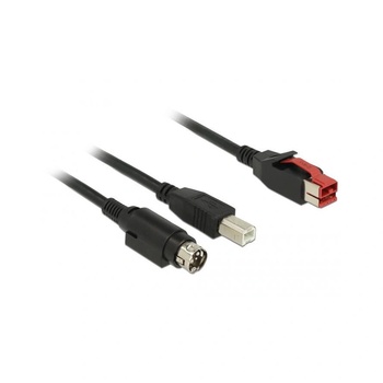 Delock PoweredUSB Kab. 24v St > USB-B St + Hosiden 3Pin 3.0m (85489) (85489) (85489)