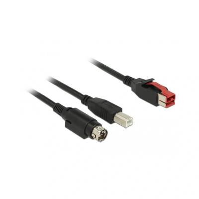 Delock PoweredUSB Kab. 24v St > USB-B St + Hosiden 3Pin 3.0m (85489) (85489)