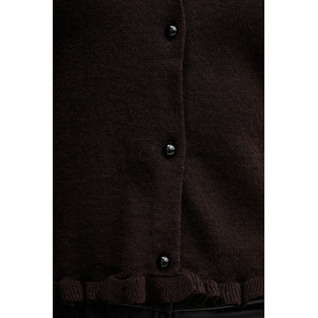 Rotate Вълнена жилетка Rotate дамска в кафяво от лека материя 1154642910 (1154642910)