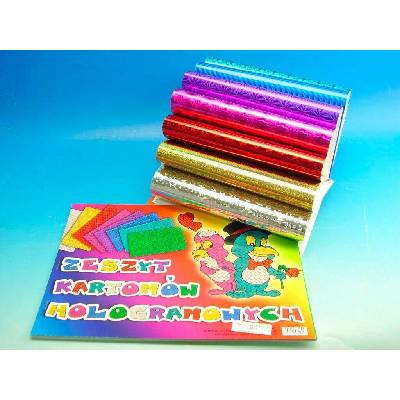 Blok 8 barevných holografických papírů B4 - 245 x 346 mm
