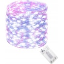 SPRINGOS LED reťaz Nano Duo 10 m 100 LED 3x AA biela ružová
