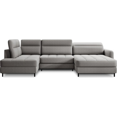 Eltap Светлосив кадифен разтегателен ъглов диван с място за съхранение (ляв ъгъл U форма) Berrto - ELTAP (CO-BER-RT-03MAN)