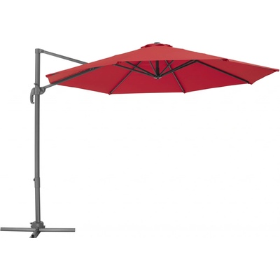 tectake 403135 Slunečník s boční nohou 300cm vínová hliník