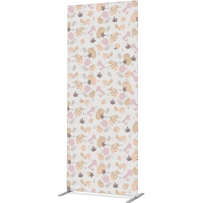 Jansen Display Potištěná látková dělící stěna Deco 85-200 Květy rostliny Foya, 870 x 2020 mm