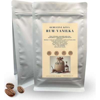 Haniell Káva Rum-Vanilka Arabica mletá 100 g